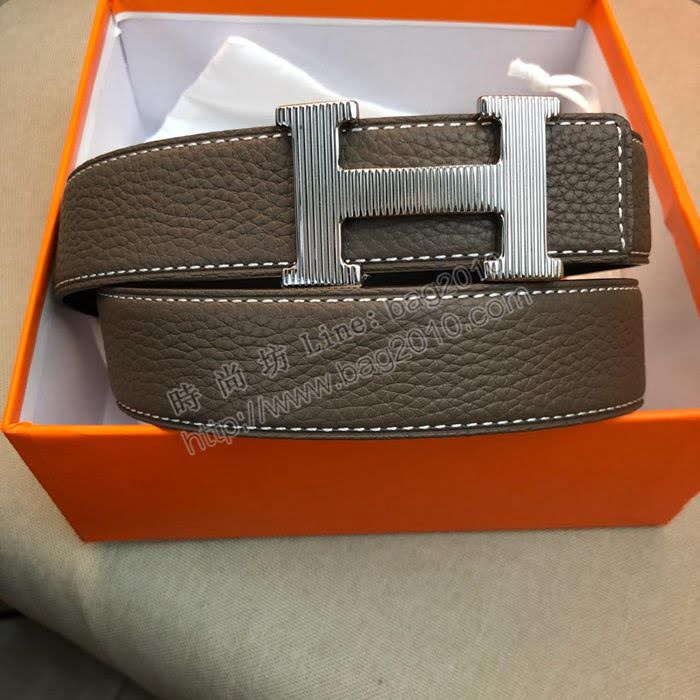 HERMES皮帶 原單正品 雙面原版皮 精品鋼扣 愛馬仕男士腰帶  hgh1993